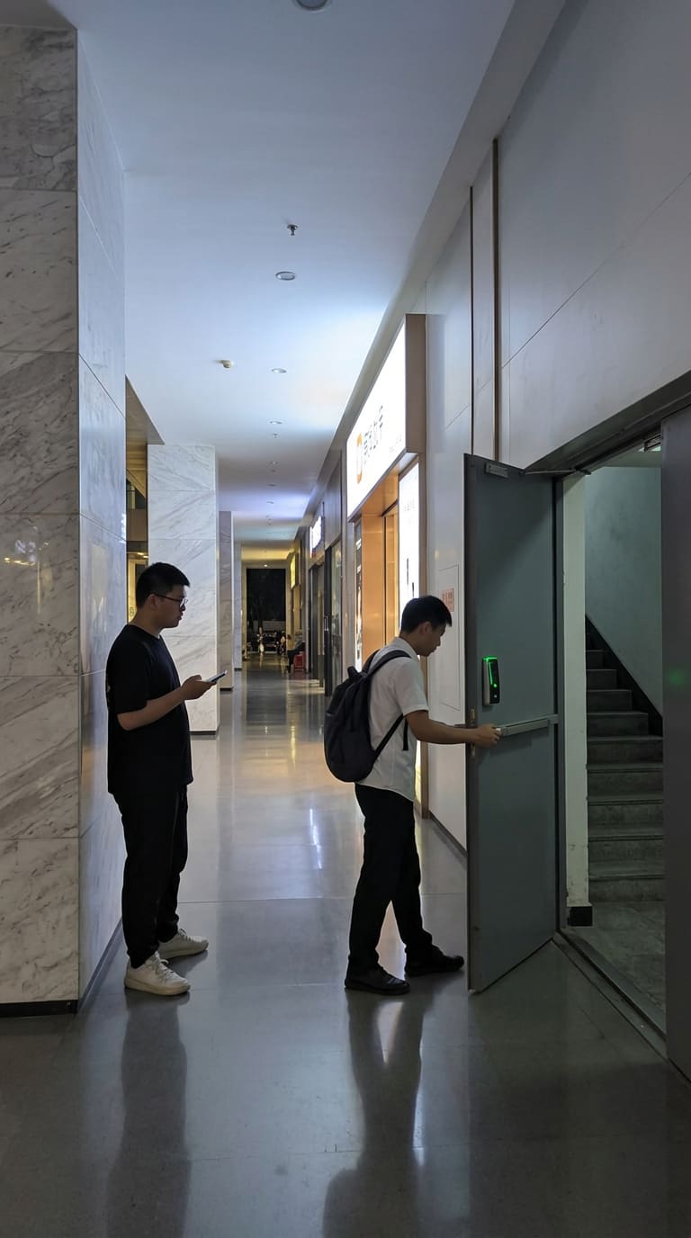 广场侧翼通廊